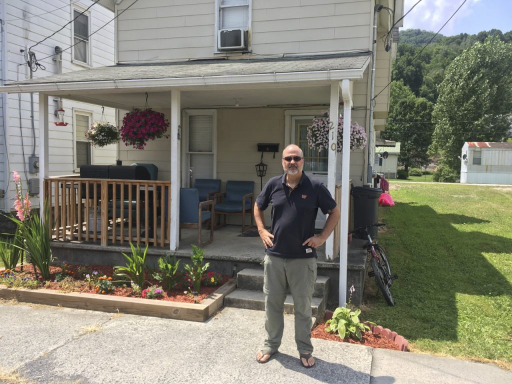 Leslie Wilson at the 210 Poplar St. Parsons WV homestead of Samuel and Sarah Wilson. Photo dated 2016.